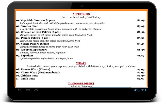  Tablet Ordering App